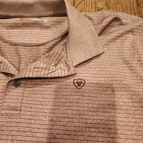 Ariat Men's Polo Shirt - Red - Picture 2 of 6